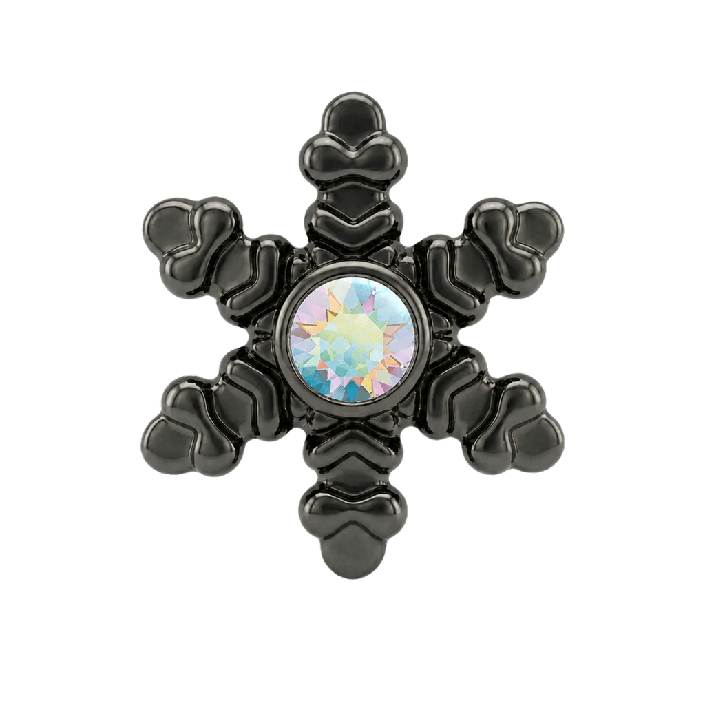 Snowflake - 14K Gold Threadless/Threaded - piercing-zone.com