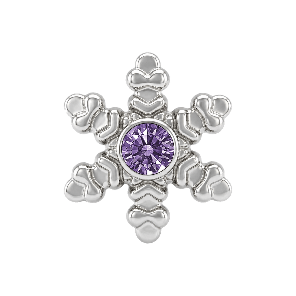 Snowflake - 14K Gold Threadless/Threaded - piercing-zone.com