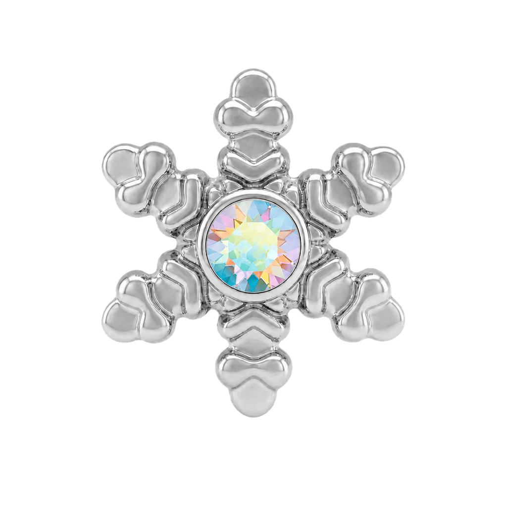 Snowflake - 14K Gold Threadless/Threaded - piercing-zone.com