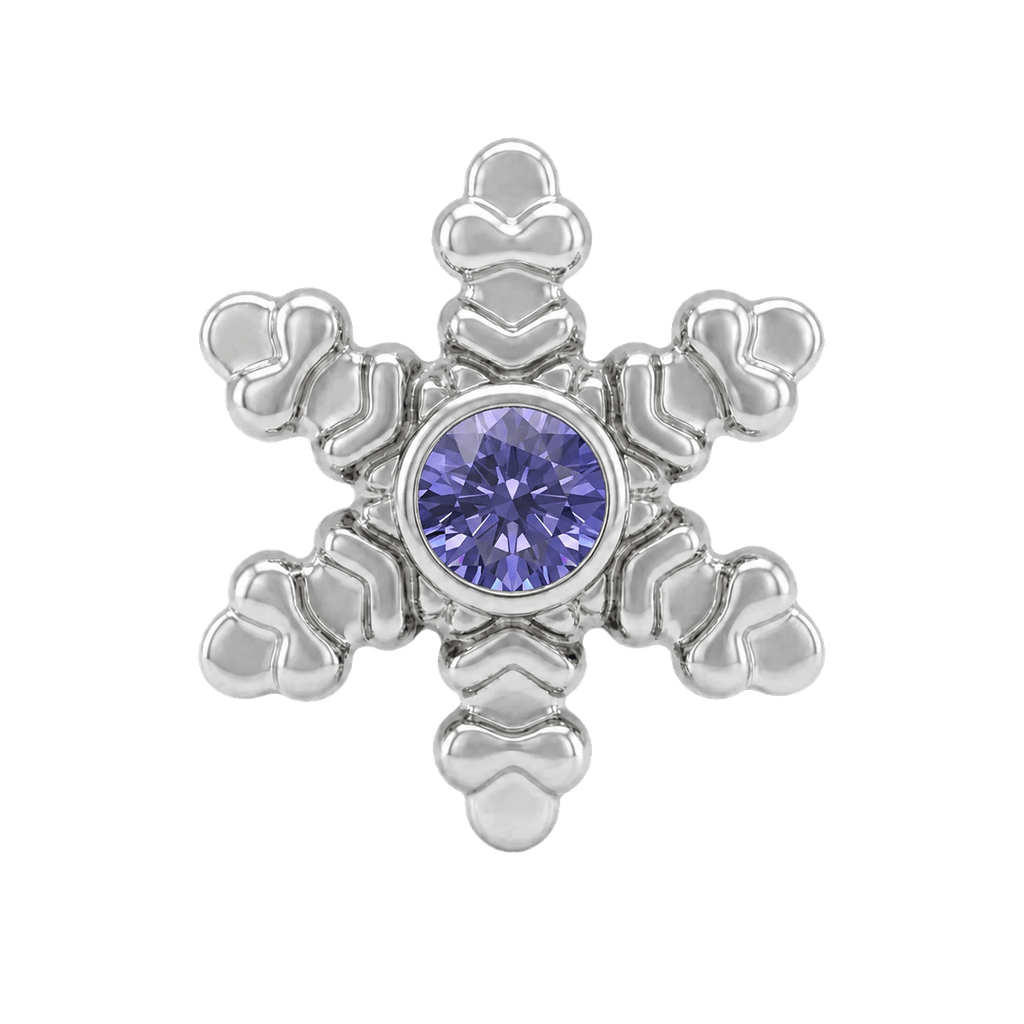 Snowflake - 14K Gold Threadless/Threaded - piercing-zone.com