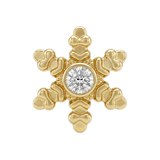 Snowflake - 14K Gold Threadless/Threaded - piercing-zone.com