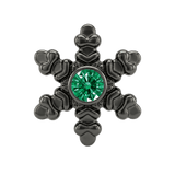 Snowflake - 14K Gold Threadless/Threaded - piercing-zone.com