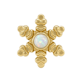 Snowflake - 14K Gold Threadless/Threaded - piercing-zone.com