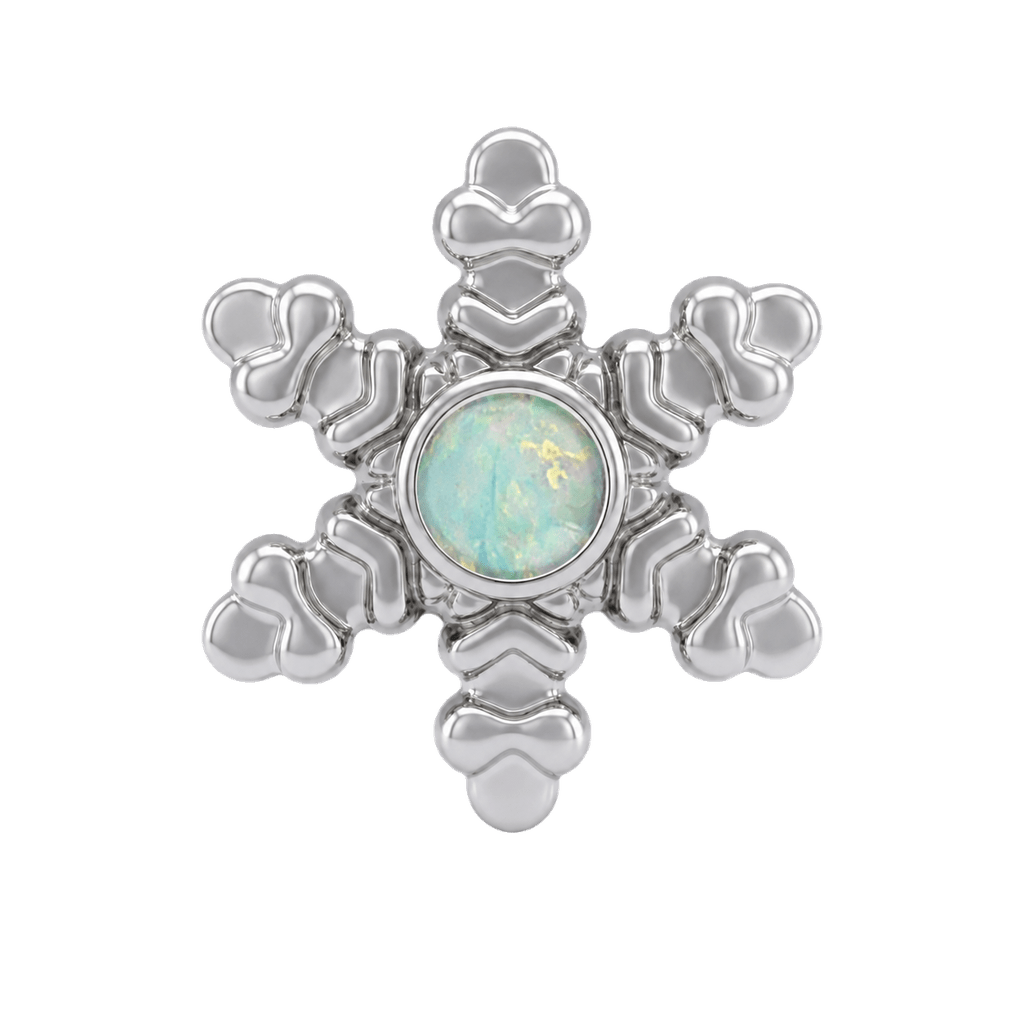Snowflake - 14K Gold Threadless/Threaded - piercing-zone.com