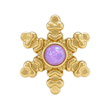 Snowflake - 14K Gold Threadless/Threaded - piercing-zone.com