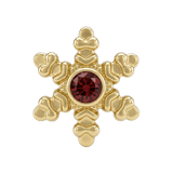 Snowflake - 14K Gold Threadless/Threaded - piercing-zone.com