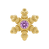 Snowflake - 14K Gold Threadless/Threaded - piercing-zone.com