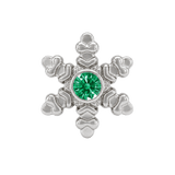Snowflake - 14K Gold Threadless/Threaded - piercing-zone.com