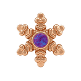 Snowflake - 14K Gold Threadless/Threaded - piercing-zone.com
