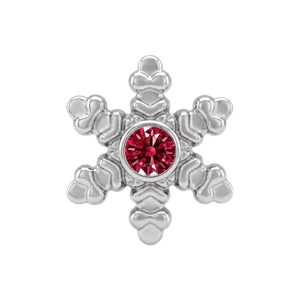 Snowflake - 14K Gold Threadless/Threaded - piercing-zone.com