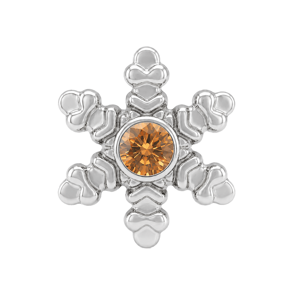 Snowflake - 14K Gold Threadless/Threaded - piercing-zone.com