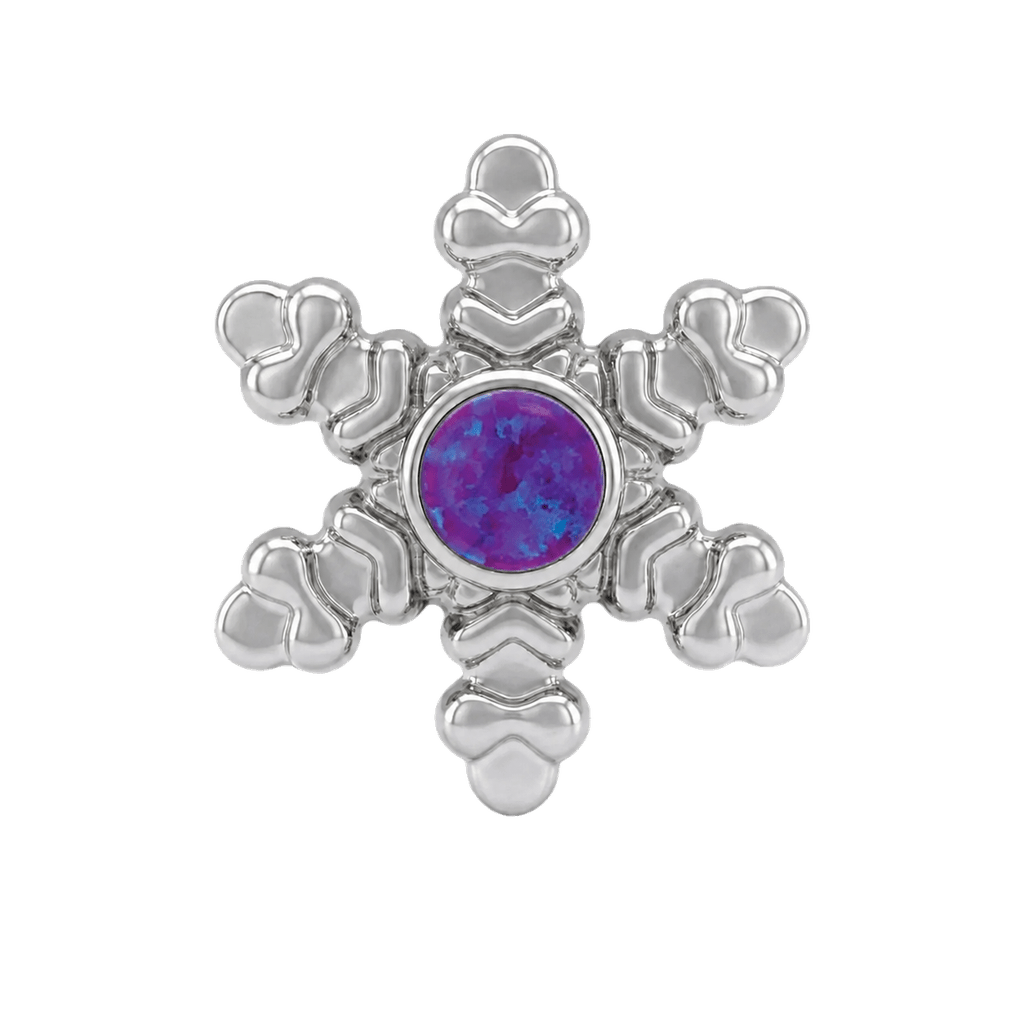 Snowflake - 14K Gold Threadless/Threaded - piercing-zone.com