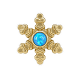 Snowflake - 14K Gold Threadless/Threaded - piercing-zone.com