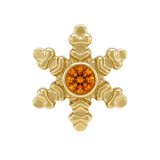 Snowflake - 14K Gold Threadless/Threaded - piercing-zone.com
