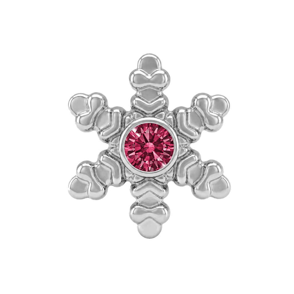 Snowflake - 14K Gold Threadless/Threaded - piercing-zone.com