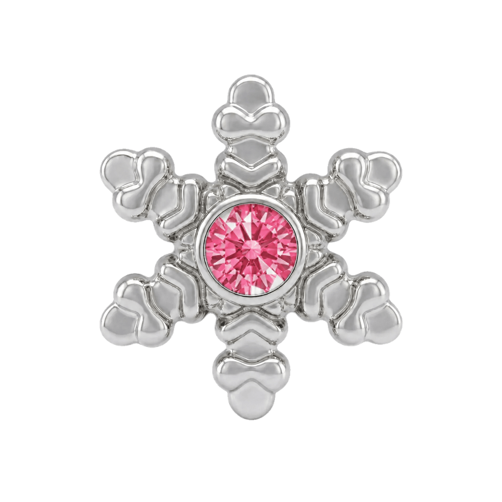 Snowflake - 14K Gold Threadless/Threaded - piercing-zone.com