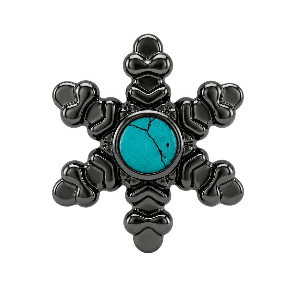 Snowflake - 14K Gold Threadless/Threaded - piercing-zone.com