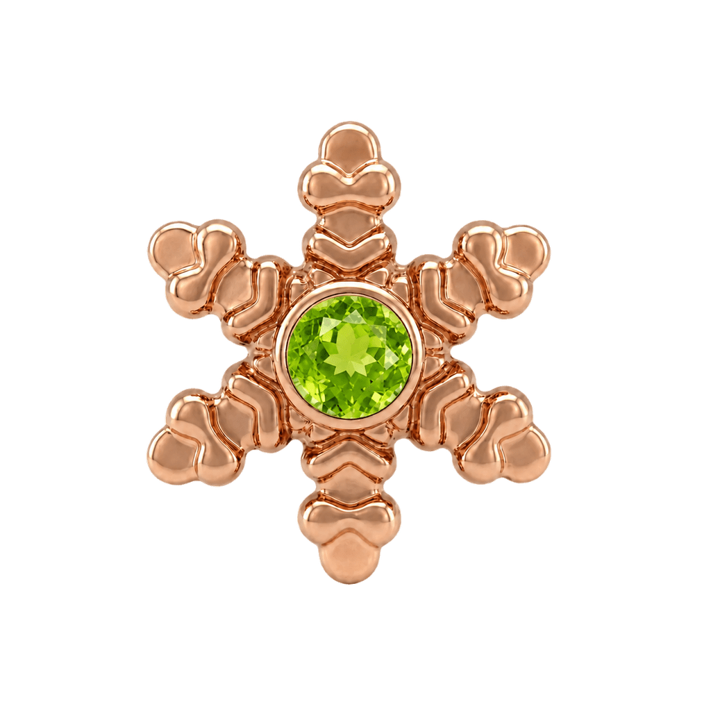 Snowflake - 14K Gold Threadless/Threaded - piercing-zone.com