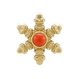 Snowflake - 14K Gold Threadless/Threaded - piercing-zone.com