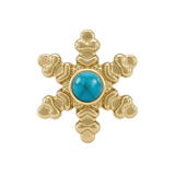 Snowflake - 14K Gold Threadless/Threaded - piercing-zone.com