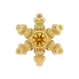 Snowflake - 14K Gold Threadless/Threaded - piercing-zone.com
