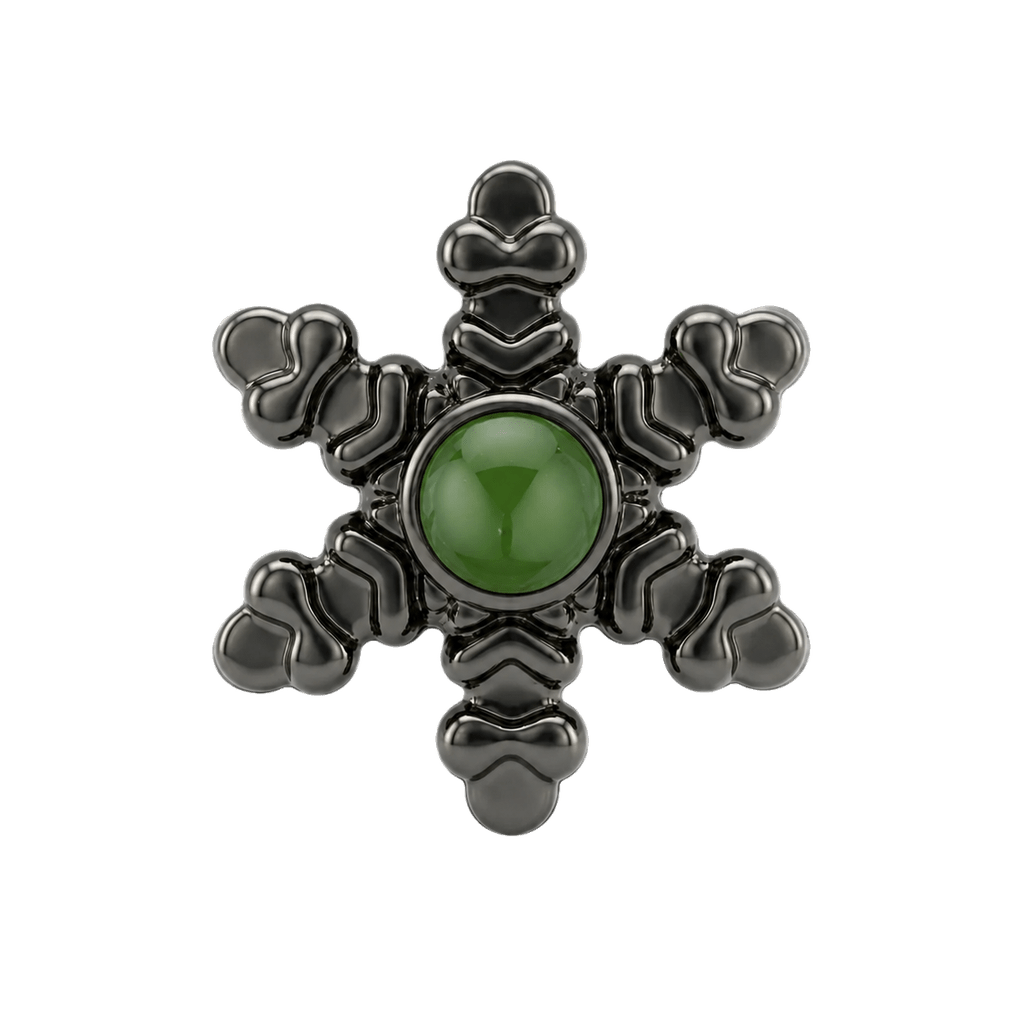 Snowflake - 14K Gold Threadless/Threaded - piercing-zone.com