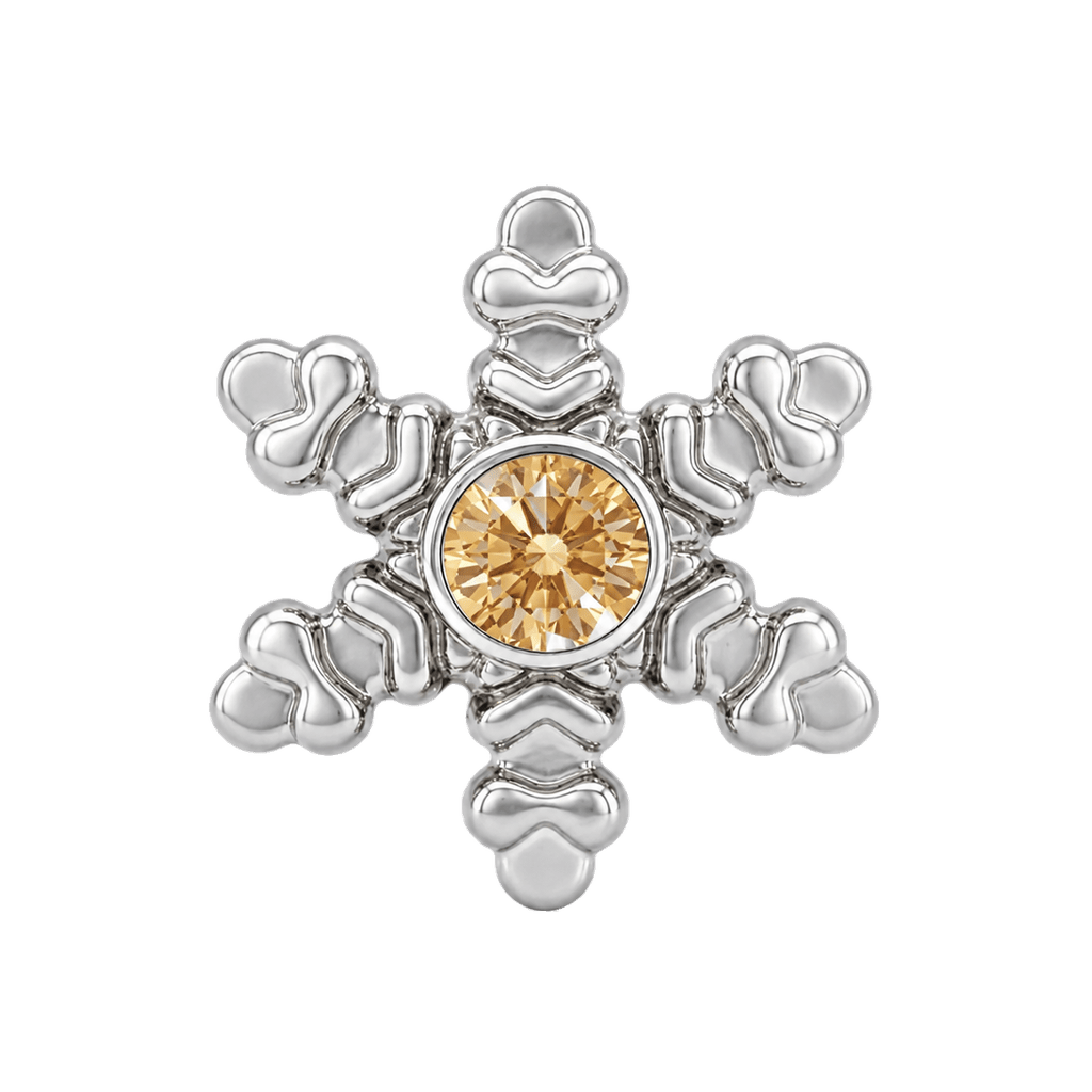 Snowflake - 14K Gold Threadless/Threaded - piercing-zone.com
