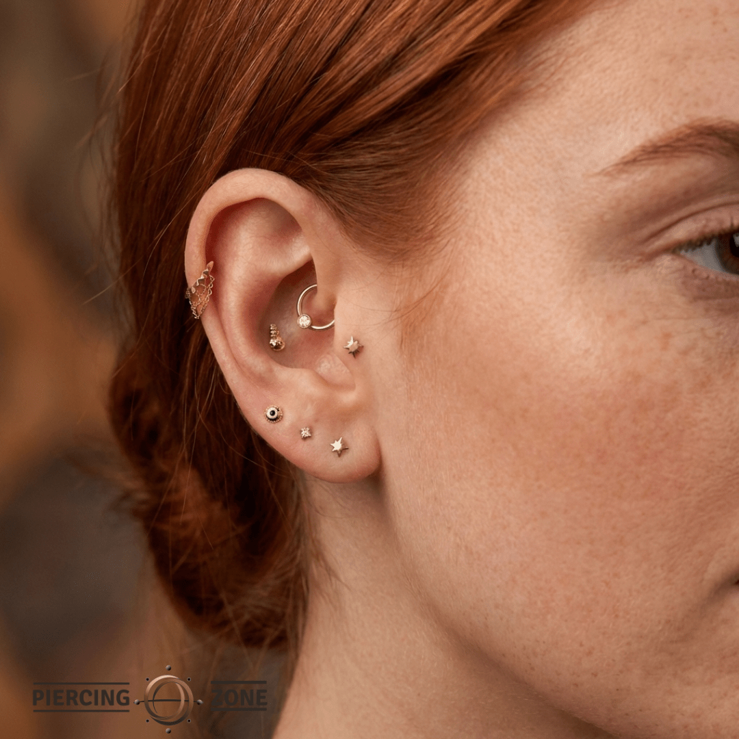 Snowman – 14K Gold Threadless/Threaded End - piercing - zone.com