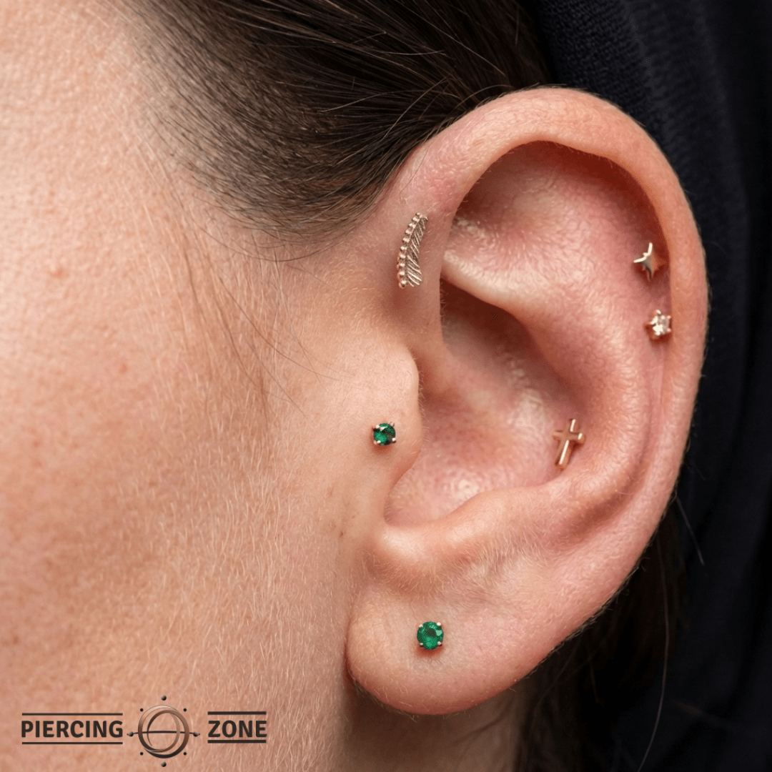 Soar – 14K Gold Threadless End - piercing - zone.com