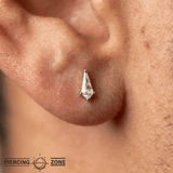 Soho – Kite Cut CZ – 14K Gold Threadless End - piercing - zone.com
