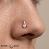 Soho – Kite Cut CZ – 14K Gold Threadless End - piercing - zone.com