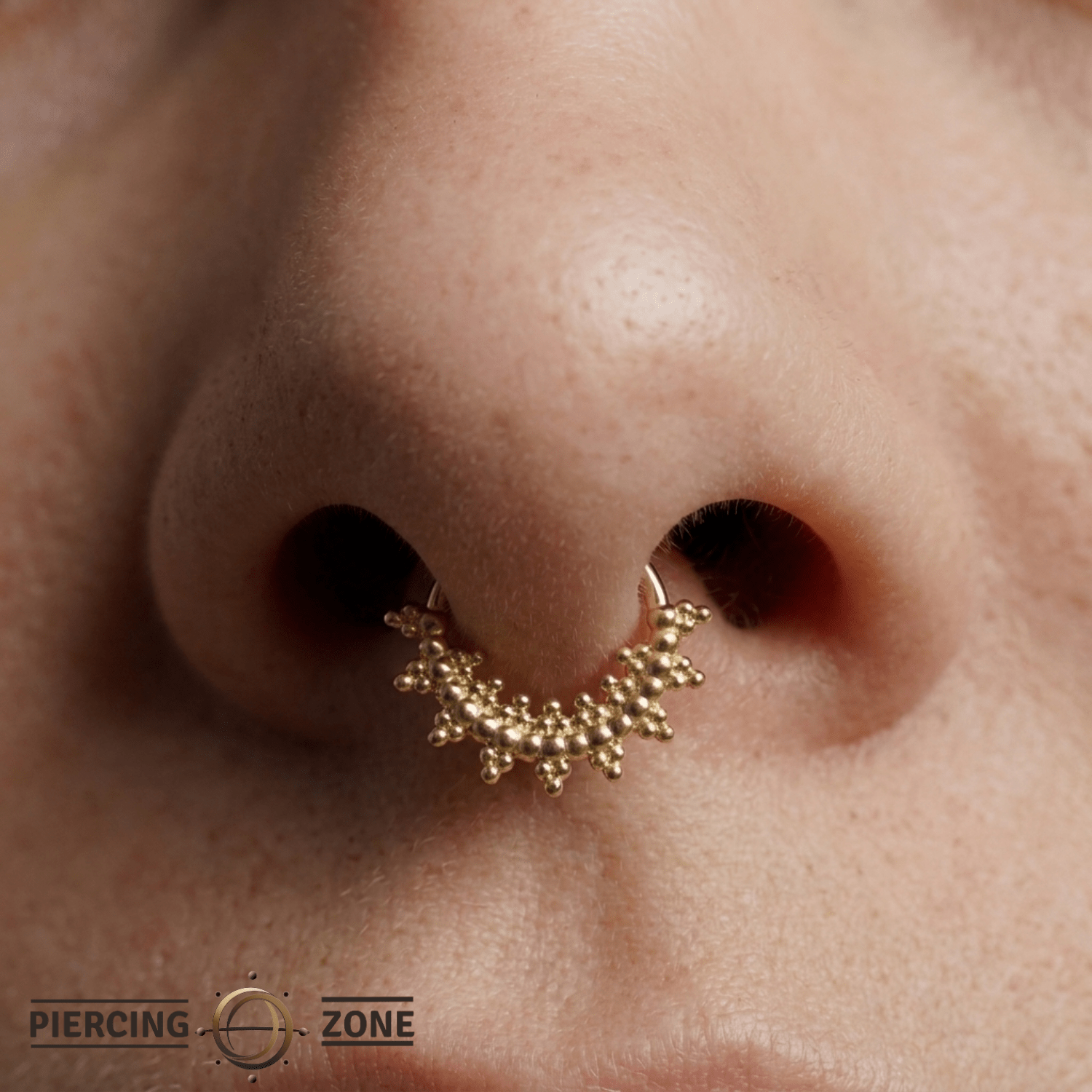 Sol Continuous Ring - 14K Gold Seamless Ring - piercing - zone.com