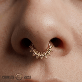 Sol Continuous Ring - 14K Gold Seamless Ring - piercing - zone.com