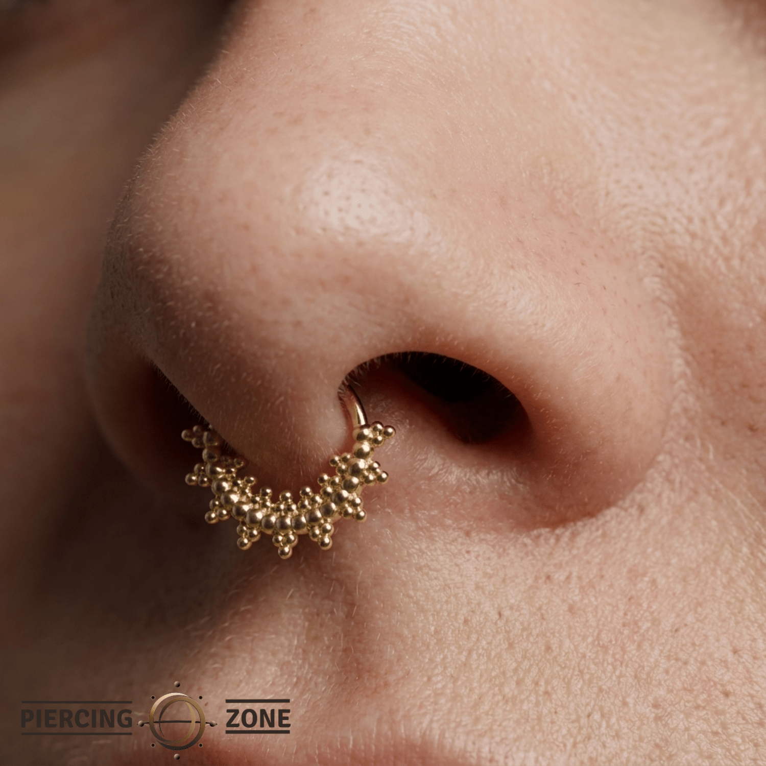 Sol Continuous Ring - 14K Gold Seamless Ring - piercing - zone.com