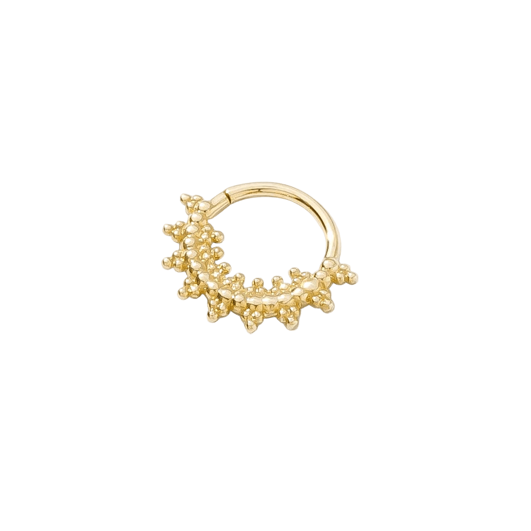Sol Continuous Ring - 14K Gold Seamless Ring - piercing - zone.com