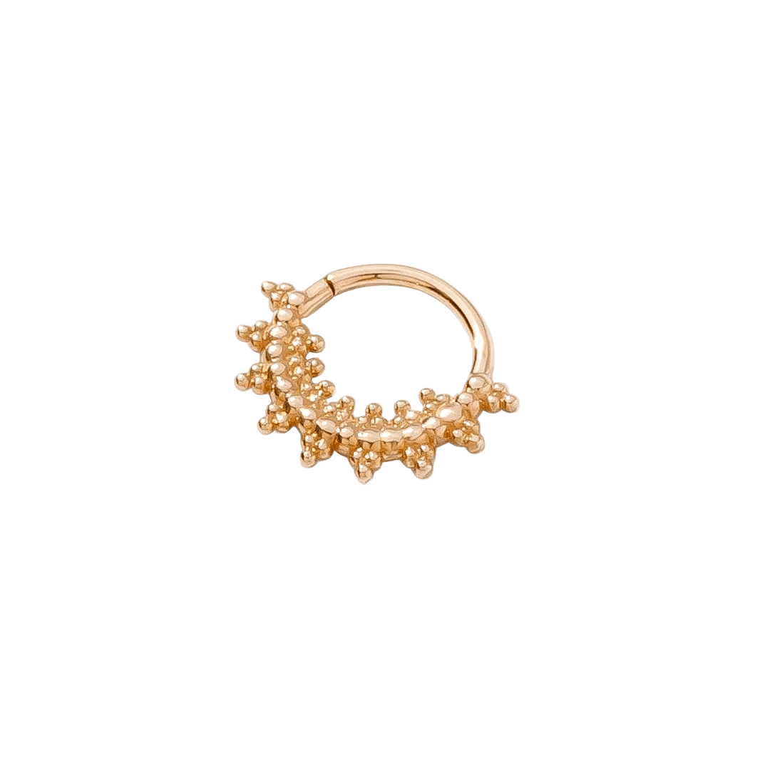 Sol Continuous Ring - 14K Gold Seamless Ring - piercing - zone.com