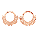 Solara Double - Sided Seamless Ring – 14K Gold Sandblasted Design - piercing - zone.com