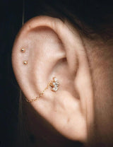 Solid Gold Bead – 14K Gold Minimalist Threadless End - piercing - zone.com