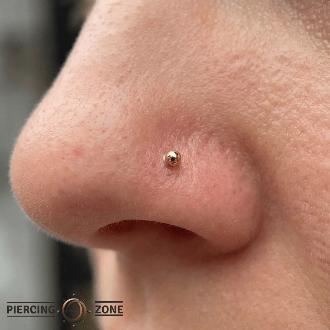 Solid Gold Bead – Minimalist Round – 14K Gold Threadless End - piercing - zone.com