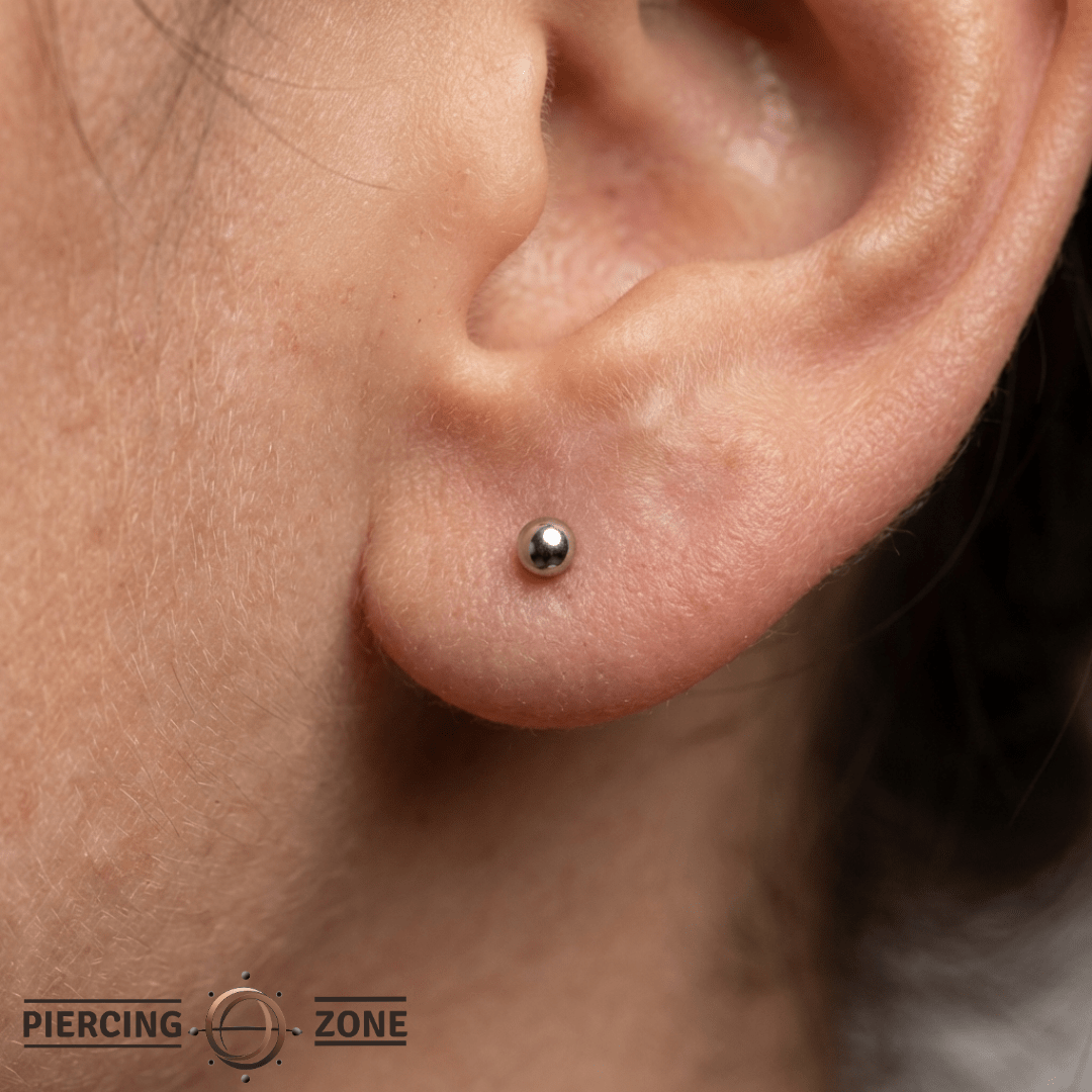 Solid Gold Bead – Minimalist Round – 14K Gold Threadless End - piercing - zone.com