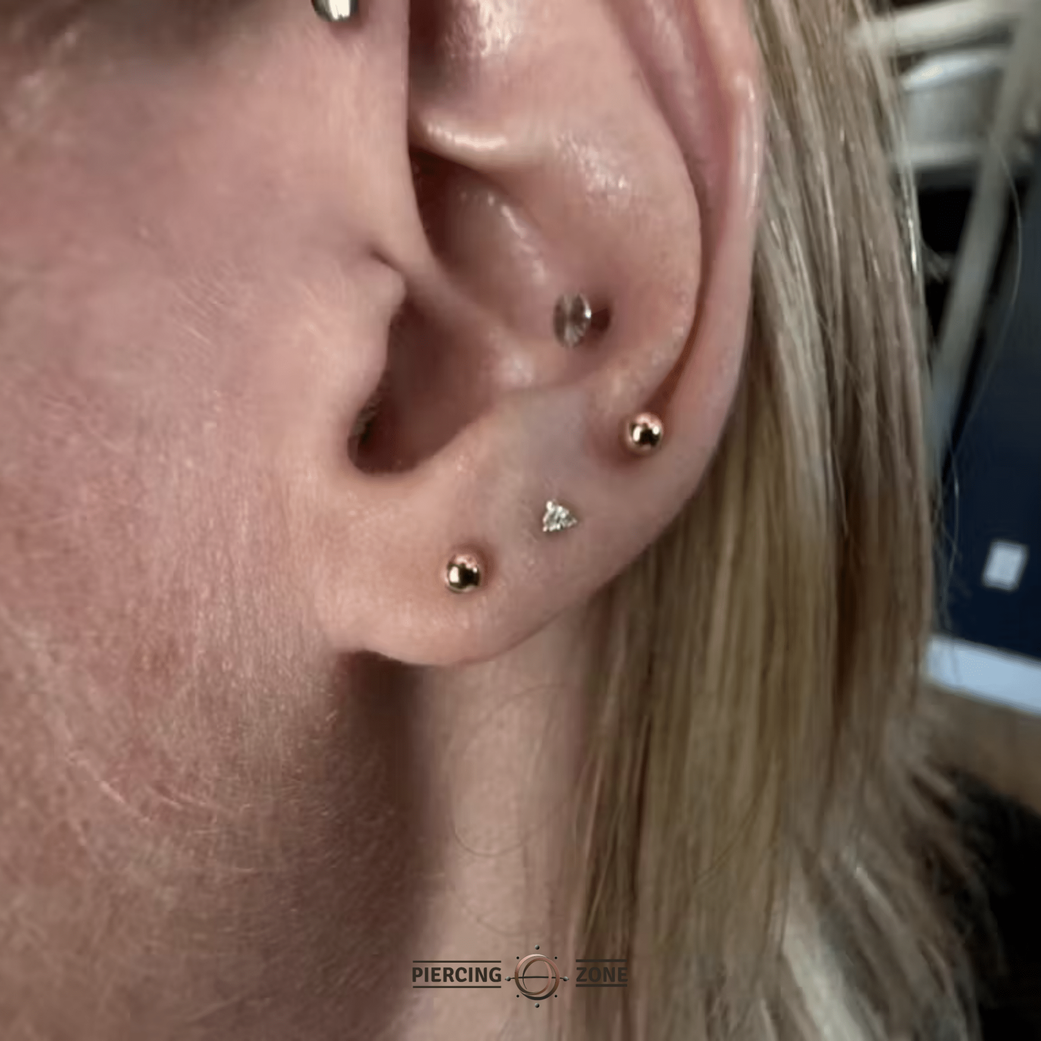 Solid Gold Bead – Minimalist Round – 14K Gold Threadless End - piercing - zone.com