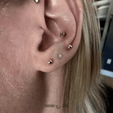 Solid Gold Bead – Minimalist Round – 14K Gold Threadless End - piercing - zone.com