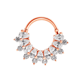 Soula Clicker with Pear & Round Gems – 14K & 18K Gold - piercing-zone.com