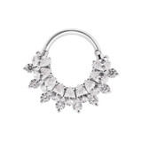 Soula Clicker with Pear & Round Gems – 14K & 18K Gold - piercing - zone.com