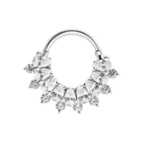 Soula Clicker with Pear & Round Gems – 14K & 18K Gold - piercing-zone.com