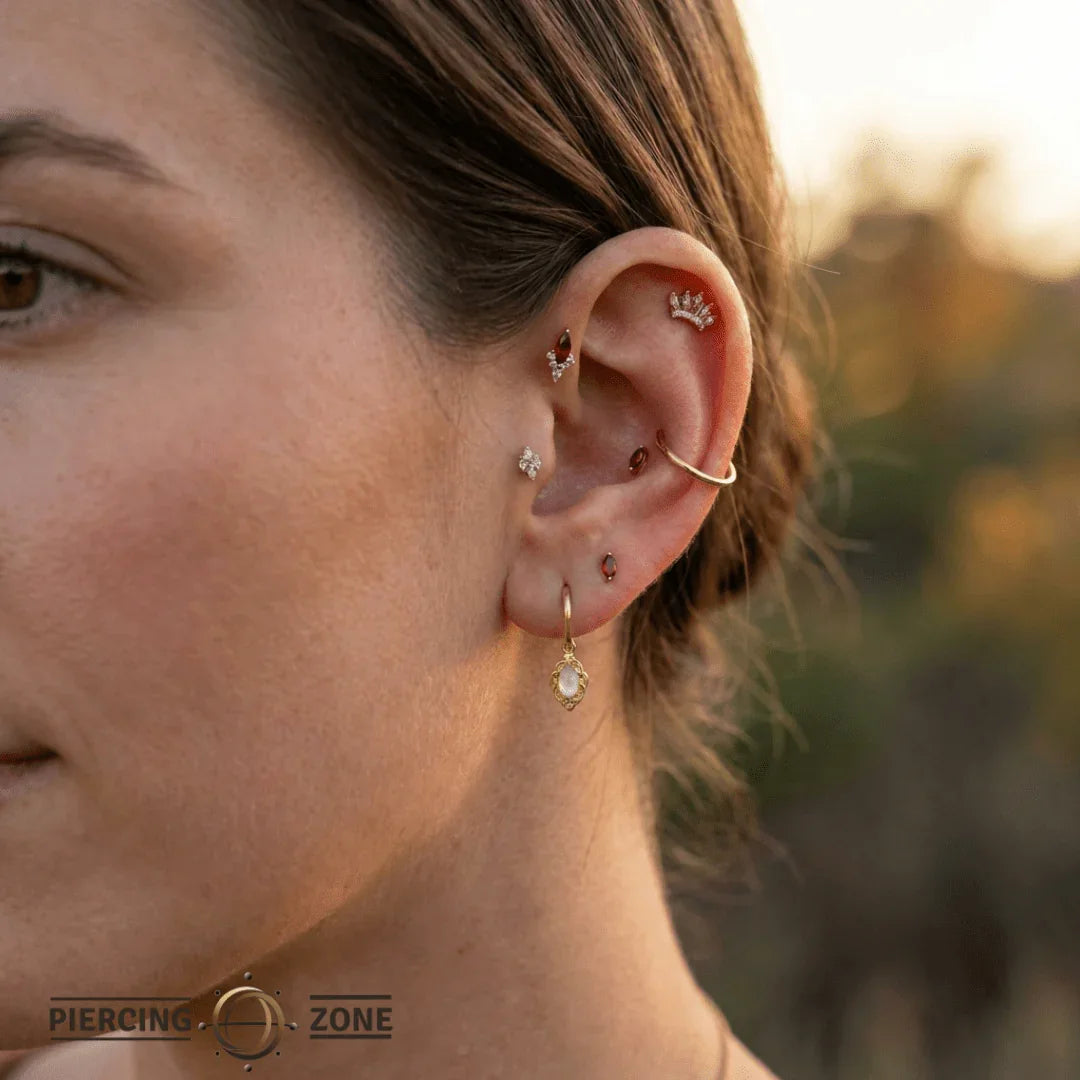 Southern Belle Charm – 14K & 18K Gold - piercing - zone.com