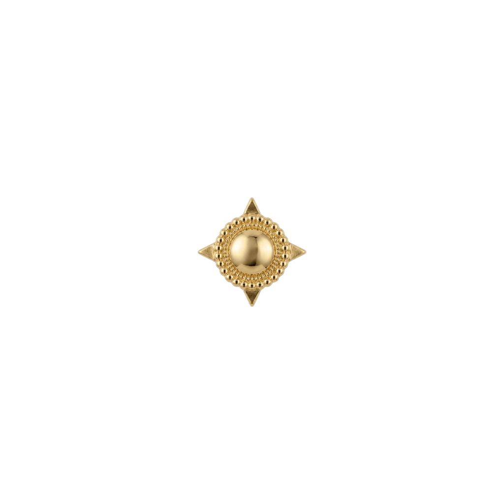 Southern Cross - 18K Gold Threadless End - piercing-zone.com