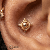 Southern Cross - 18K Gold Threadless End - piercing-zone.com