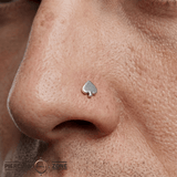Spades Pin - 14K Gold Spade Threadless End - piercing - zone.com