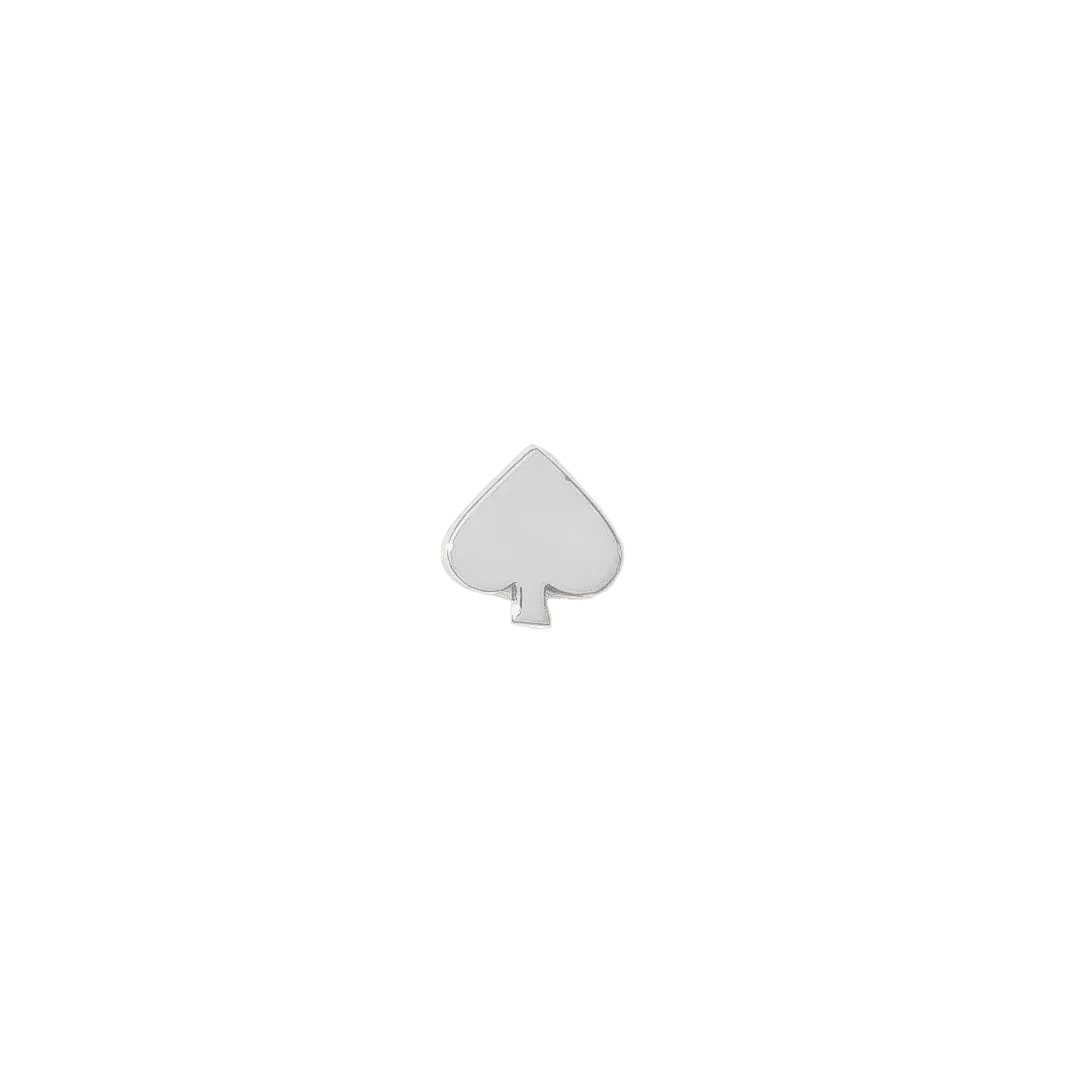 Spades Pin - 14K Gold Spade Threadless End - piercing - zone.com
